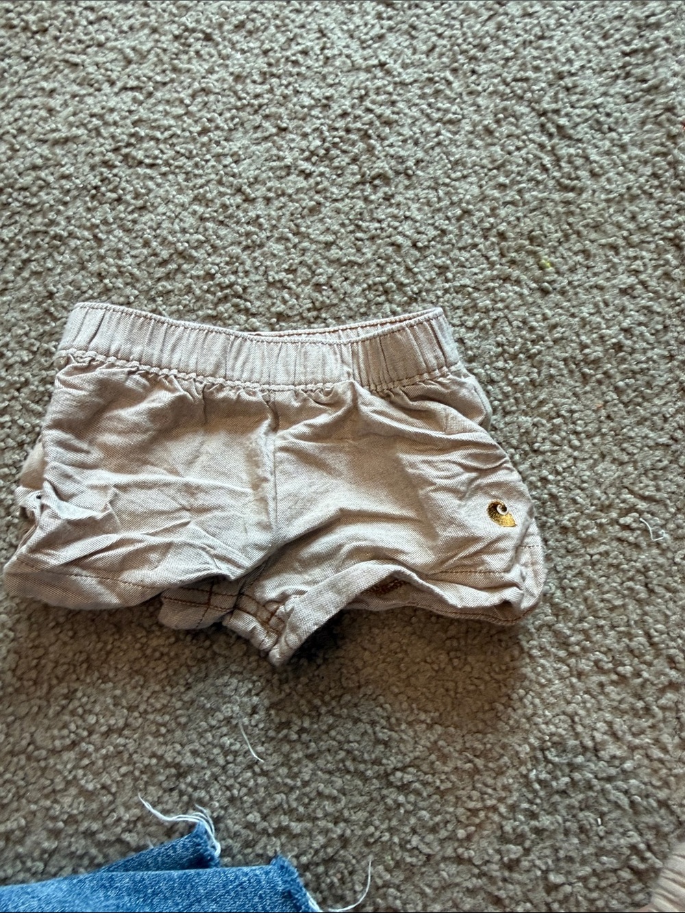 B69 Carhartt Girls 24 month Elastic Waist Shorts with Logo